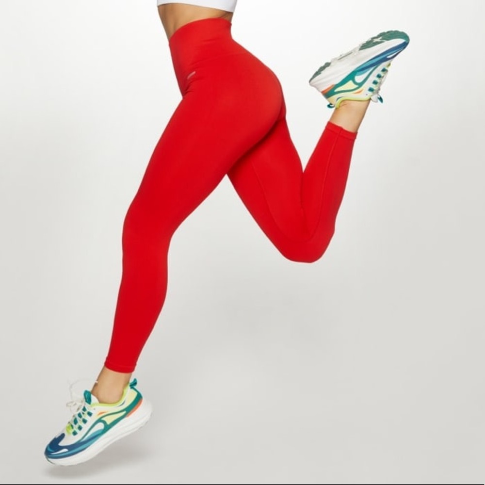 Cali Active Red Leggings Four-Way Stretch